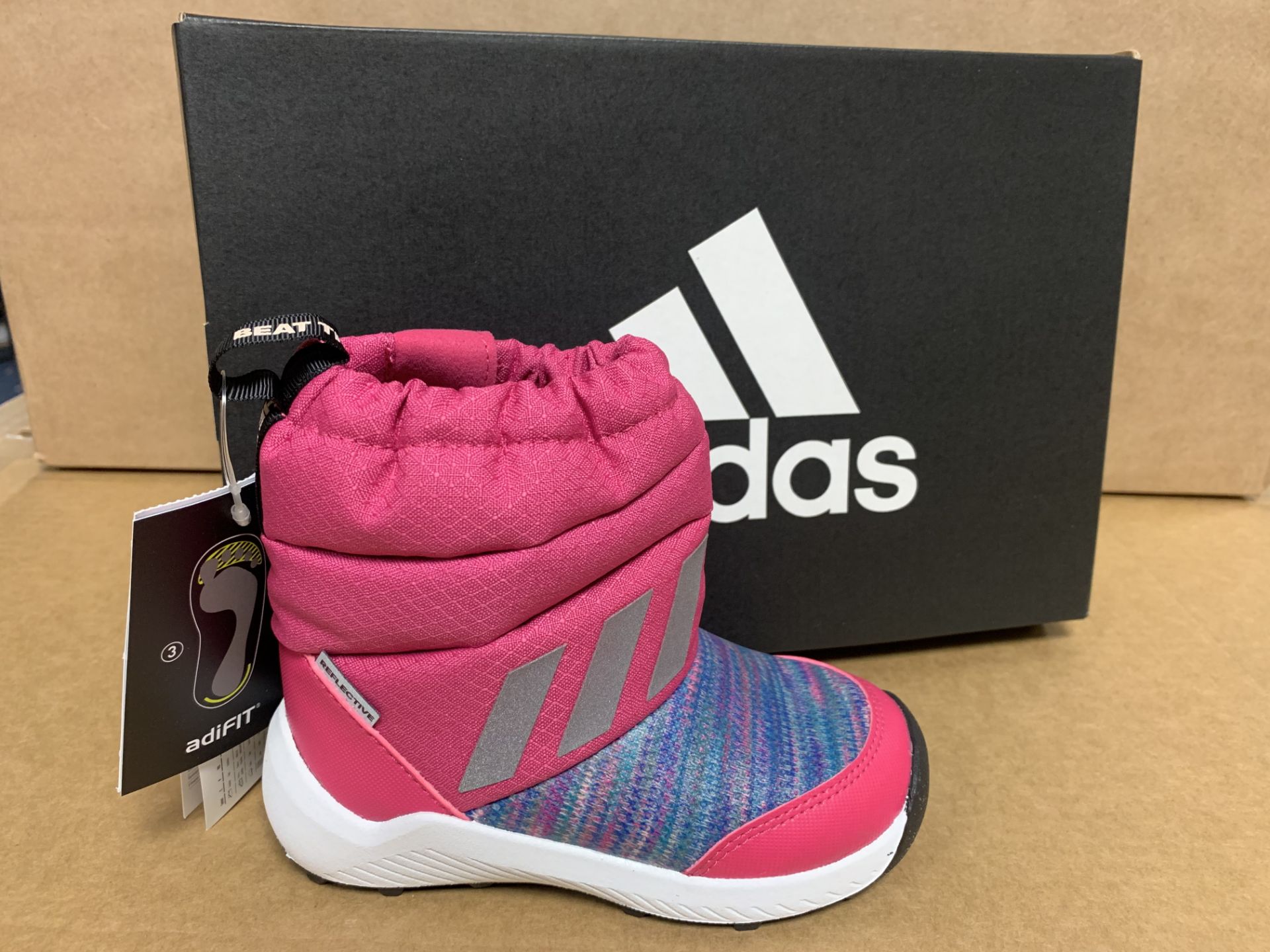 (NO VAT) 5 X BRAND NEW ADIDAS RAPIDA PINK SNOW BOOTS SIZE i8