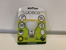 50 x NEW PACKAGED LUCECO 3.5W=25W WARM WHITE LED LIGHTBULBS. MR16 FITTING. UP TO 90% ENERGY SAVING