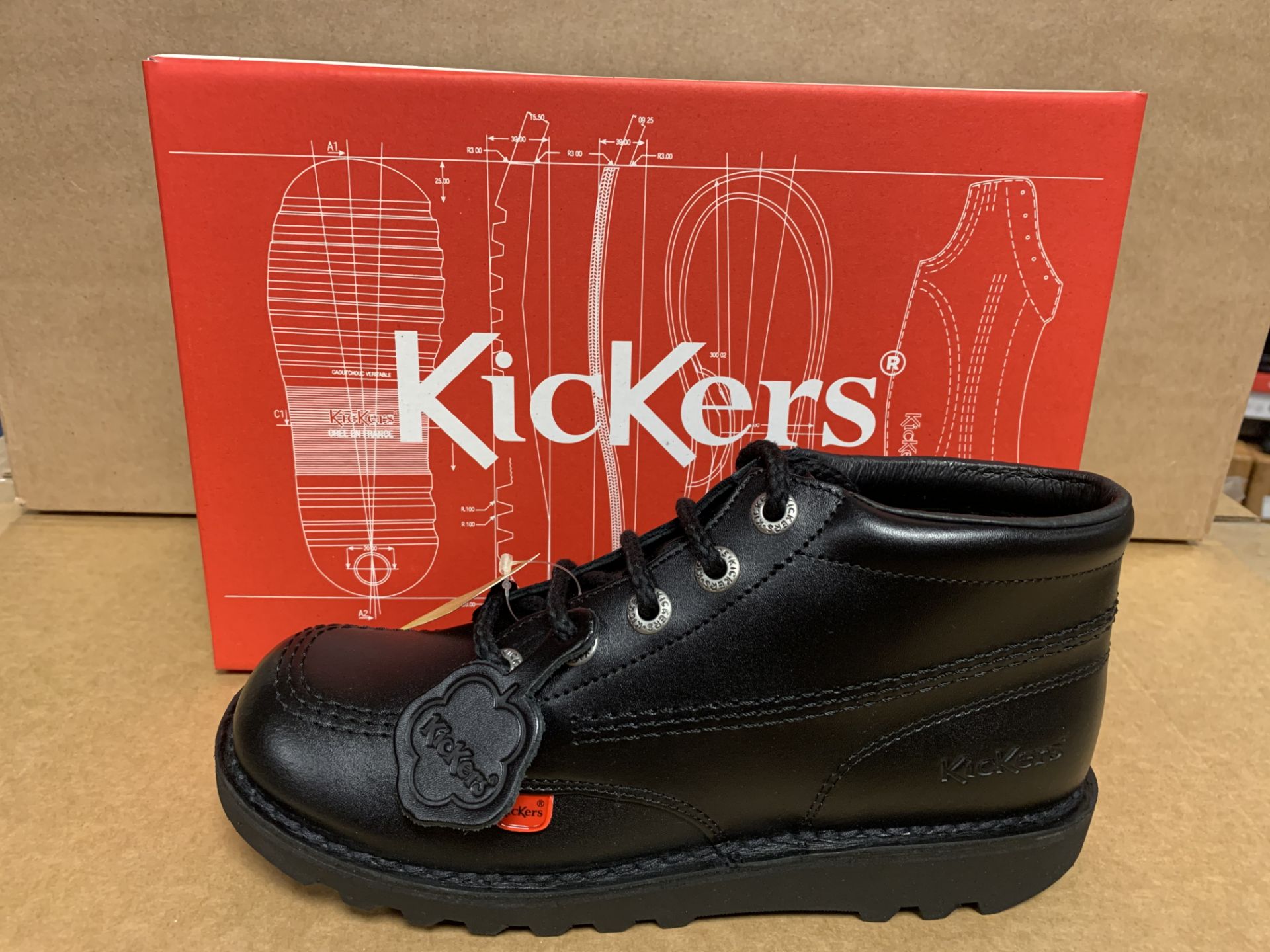 (NO VAT) 4 X BRAND NEW KICKERS KICK HI Y CORE SHOES SIZE J5