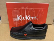 (NO VAT) 5 X BRAND NEW KICKERS FRAGMA SLIP ON BLACK SHOES SIZE J6