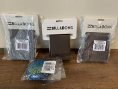 26 X BRAND NEW BILLABONG WALLETS IN VARIOUS STYLES APPROX RRP £600