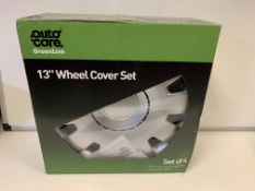 8 X SETS OF 4 AUTO CARE 13" WHEEL COVERS IN 2 BOXES