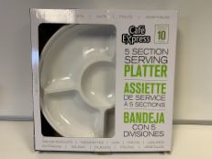 10 X CAFÉ EXPRESS 5 SECTION SERVING PLATTER IN 1 BOX