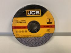 20 X PACKS OF 5 JCB METAL CUTTING DISCS SIZE 125 X 2.5 X 22