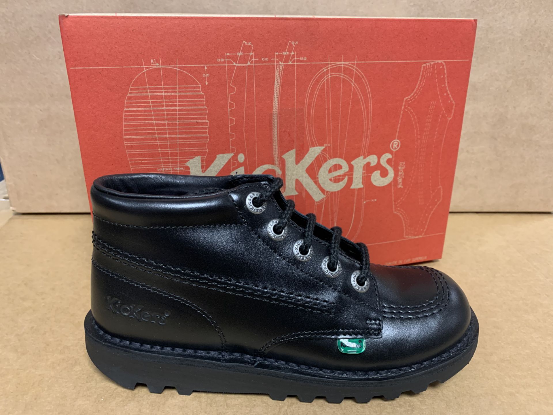 (NO VAT) 3 X BRAND NEW KICKERS KICK HI J CORE SHOES SIZE J2