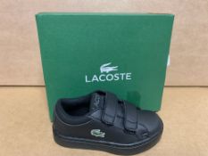 (NO VAT) 4 X BRAND NEW LACOSTE BLACK TRAINERS SIZE i5