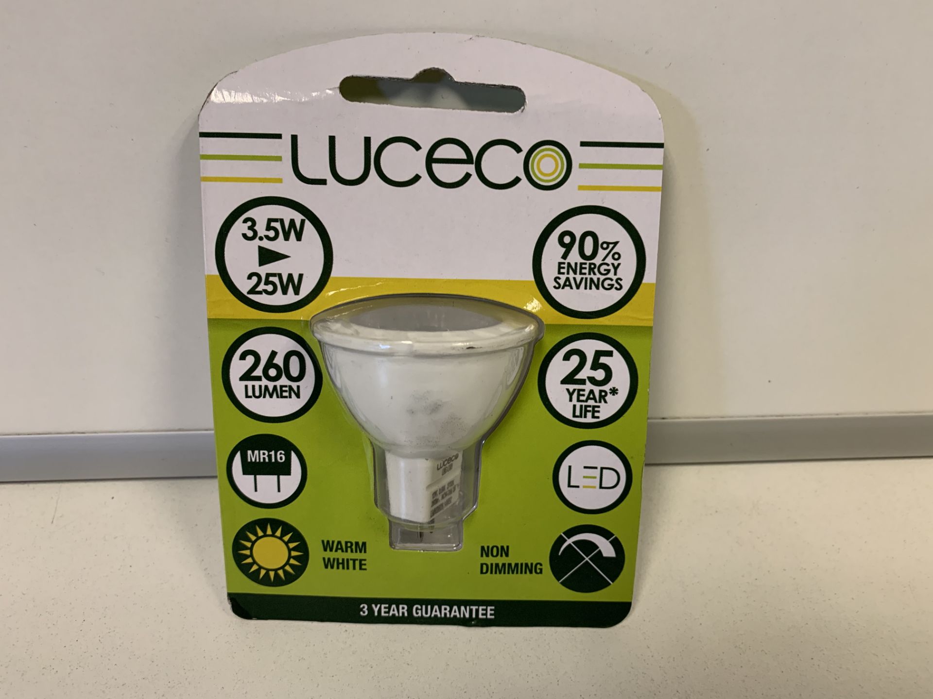 50 X LUCECO MR16 3.5WATT 260 LUMEN LIGHT BULBS IN 1 BOX