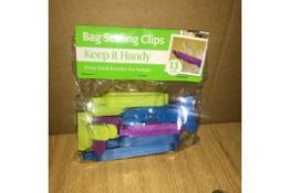 100 x NEW SEALED PACKS OF KEEP IT HANDY BAG CLIPS (13 PER PACK)