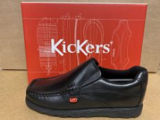 (NO VAT) 5 X BRAND NEW KICKERS BLACK SLIP ON SHOES SIZE J6