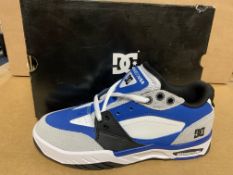 4 X BRAND NEW DC SHOE BLUE BLACK AND WHITE TRAINERS SIZE 7 RRP £65 EACH