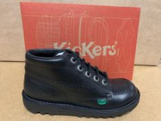 (NO VAT) 3 X BRAND NEW KICKERS KIKK HI J CORE SHOES SIZE J2