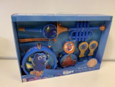 12 X BRAND NEW DISNEY FINDING DORY MUSIC SETS INCLUDING DRUMS, TRUMPET, TAMBOURINE ETC