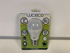 50 X LUCECO 10WATT 810 LUMEN DIMMABLE LIGHT BULBS IN 1 BOX