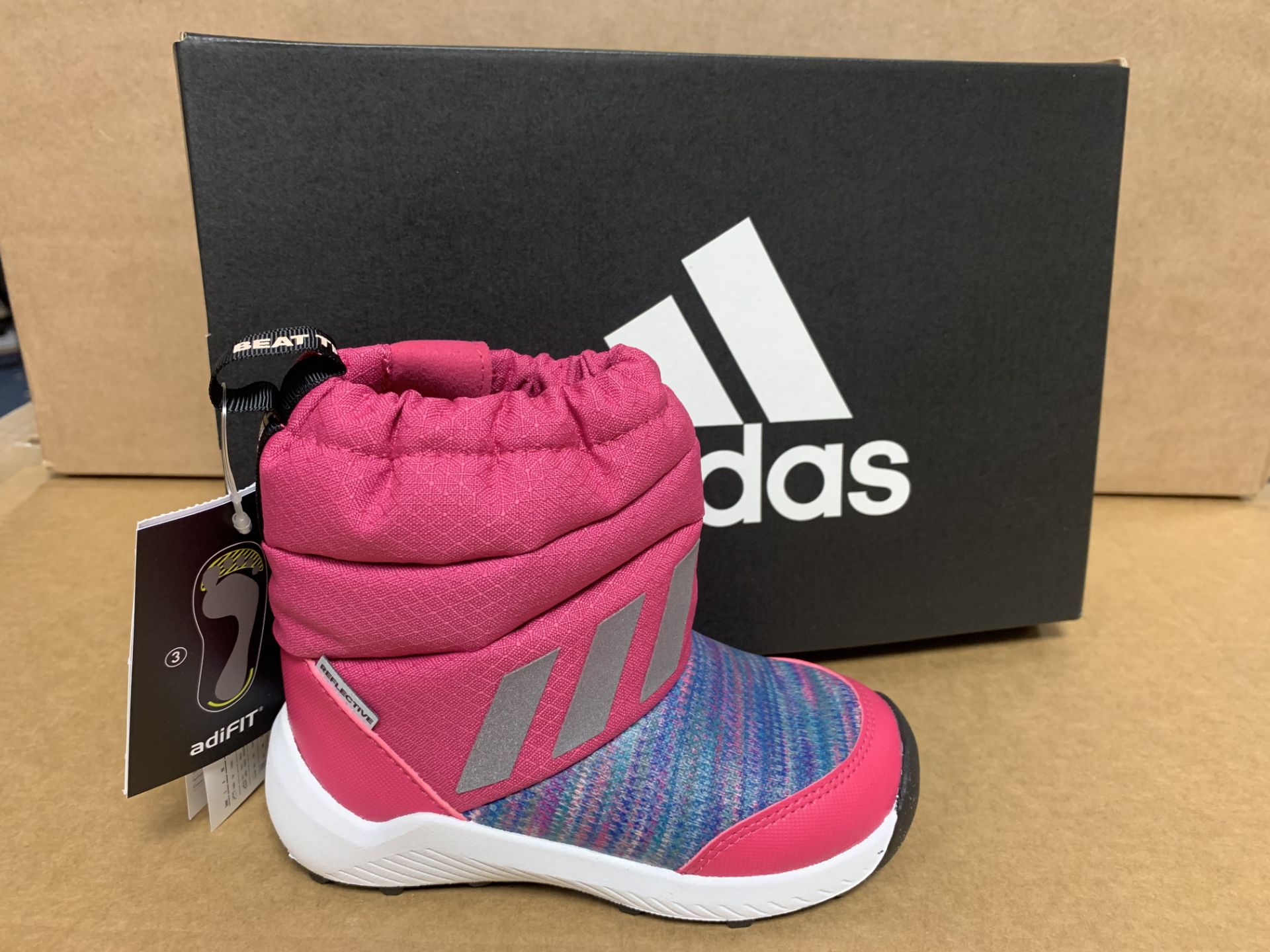 (NO VAT) 4 X BRAND NEW ADIDAS RAPIDA PINK SNOW BOOTS SIZE i8