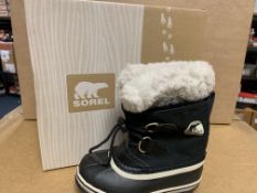 (NO VAT) 2 X BRAND NEW SOREL CHILDRENS YOOT PAC NYLON BOOTS SIZE i10