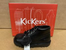 (NO VAT) 4 X BRAND NEW KICKERS KICK HI I CORE BLACK SHOES SIZE i9