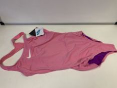 (NO VAT) 4 X BRAND NEW CHILDRENS NIKE PINK SWIMSUITS SIZE CHILDRENS XL (63/9)