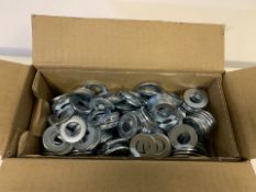 20 x NEW SEALED BOXES OF 4KG 14MM FLAT WASHERS - MEDIUM STEEL (395/9)