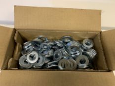 20 x NEW SEALED BOXES OF 4KG 14MM FLAT WASHERS - MEDIUM STEEL (397/9)