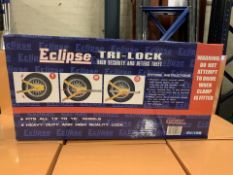2 X BRAND NEW ECLIPSE TRI LOCK WHEEL LOCKS (630/9)
