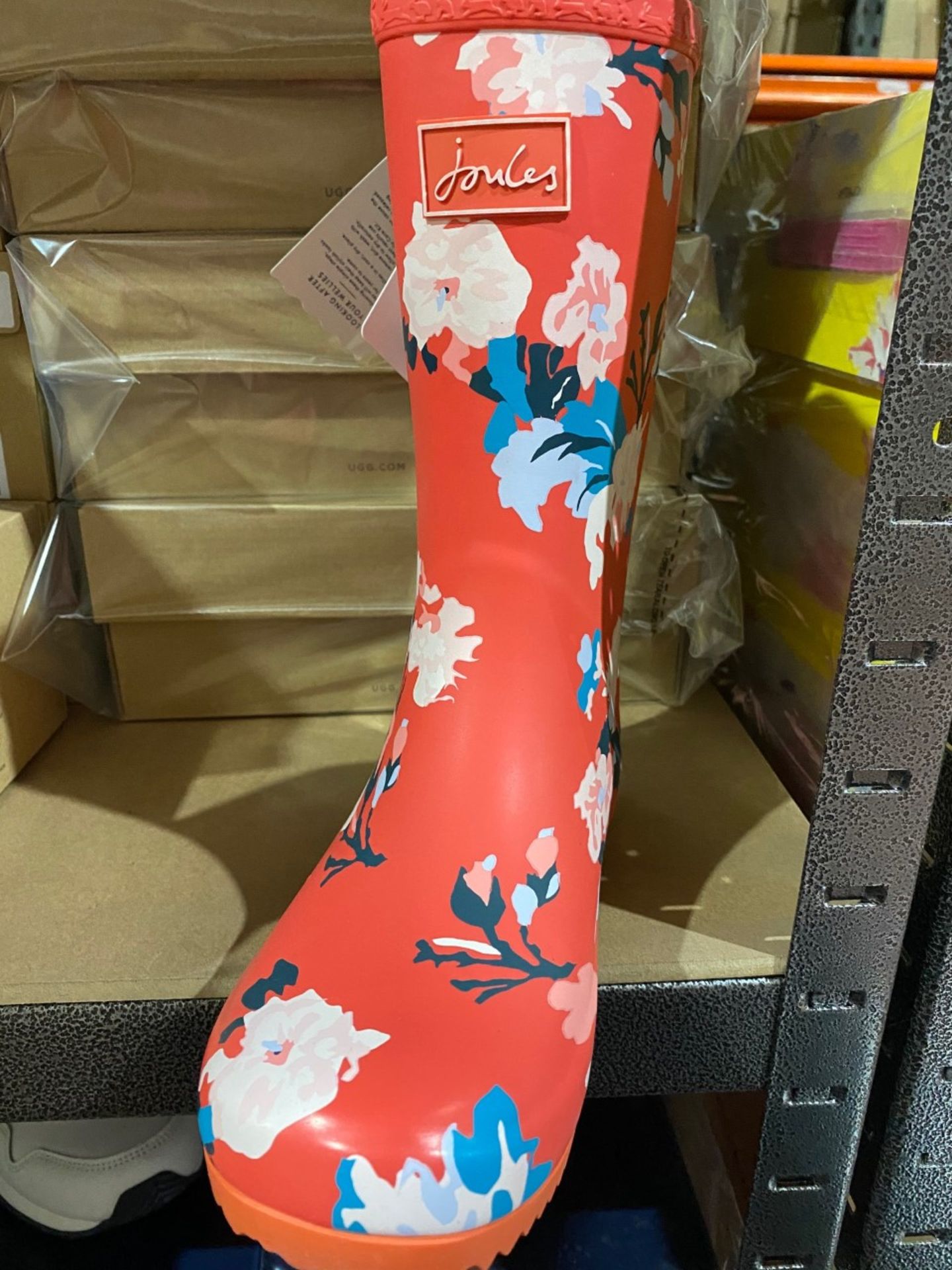 NEW & BOXED JOULES FLORAL WELLIES SIZE JUNIOR 3 - Image 3 of 3