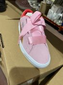 NEW & BOXED PUMA PINK RIBBON TRAINERS SIZE JUNIOR 4