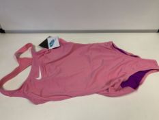 (NO VAT) 5 X BRAND NEW CHILDRENS NIKE PINK SWIMSUITS SIZE CHILDRENS XL (65/9)