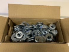 20 x NEW SEALED BOXES OF 4KG 14MM FLAT WASHERS - MEDIUM STEEL (396/9)