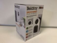 4 x NEW BOXED BELDRAY 500W HANDY PLUG IN HEATERS (335/9)
