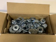 20 x NEW SEALED BOXES OF 4KG 14MM FLAT WASHERS - MEDIUM STEEL (398/9)