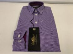 (NO VAT) 10 X BRAND NEW CHILDRENS WESTWOOD SHIRTMAKERS OF DISTINCTION PURPLE SHIRTS SIZE 3-4