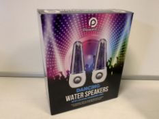 6 X BRAND NEW POWERFULL DANCING WATER SPEAKERS WITH COLOUR CHANGING LEDS (946/16)