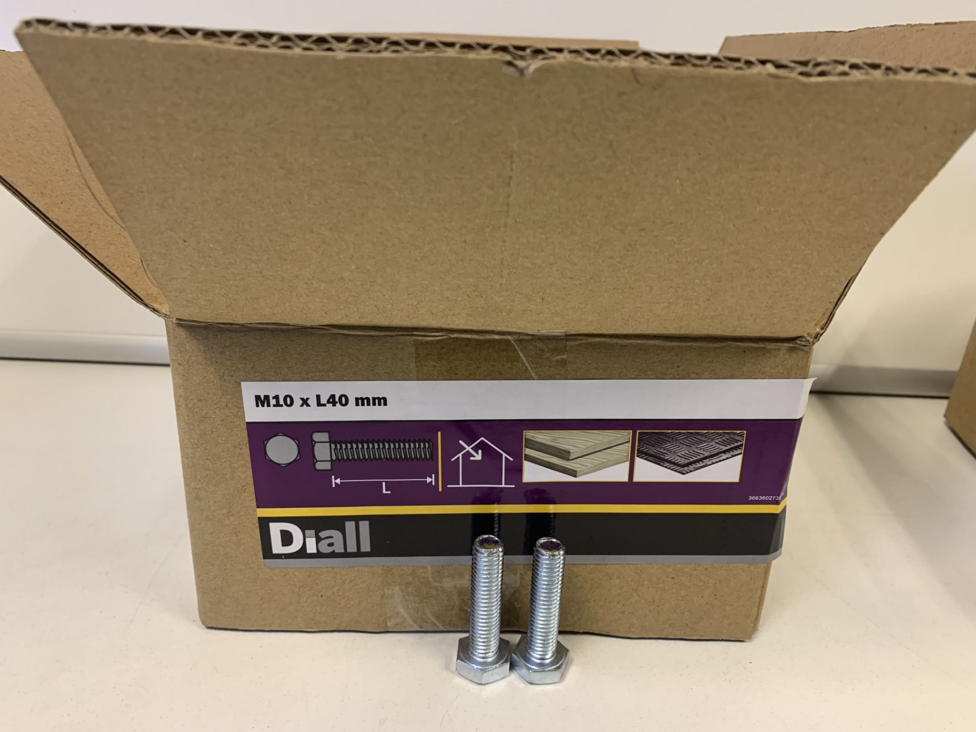12 X BRAND NEW BOXES OF DIALL M10 X 40MM HEX BOLTS 4KG BOX (957/16)