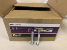 12 X BRAND NEW BOXES OF DIALL M8 X 60MM HEX BOLTS 4KG BOX (960/16)