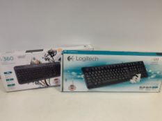 2 X GERMAN LOGITECH KEYBOARDS (318/16)