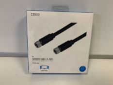 40 x NEW BOXED TESCO 5M SATELLITE CABLES - F TYPE (1142/16)