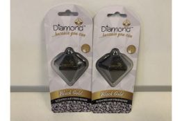 80 X BRAND NEW BOXED DIAMOND BLACK GOLD FREE HANGING AIR FRESHENERS IN 20 BOXES (714/16)