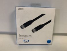 40 x NEW BOXED TESCO 5M SATELLITE CABLES - F TYPE (1140/16)
