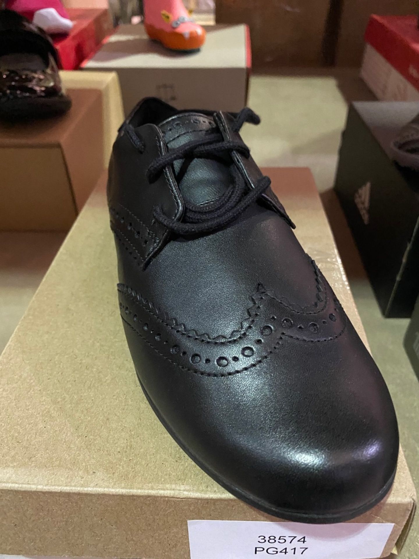 NEW & BOXED CLARKS BLACK FORMAL SHOE SIZE JUNIOR 3