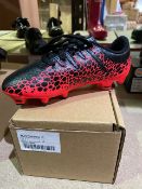 NEW & BOXED PUMA BLACK/ORANGE FOOTBALL BOOTS SIZE INFANT 11