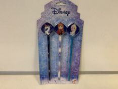 60 x NEW SEALED DISNEY FROZEN 3 PACK PENCIL WITH ERASER TOPPERS (1201/16)