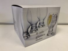 8 X BRAND NEW PACKS OF 4 DEBENHAMS OSLO GLASSES 450ML RRP £20 (725/16)