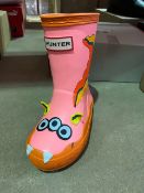 NEW & BOXED HUNTER PINK MONSTER WELLIES SIZE INFANT 4
