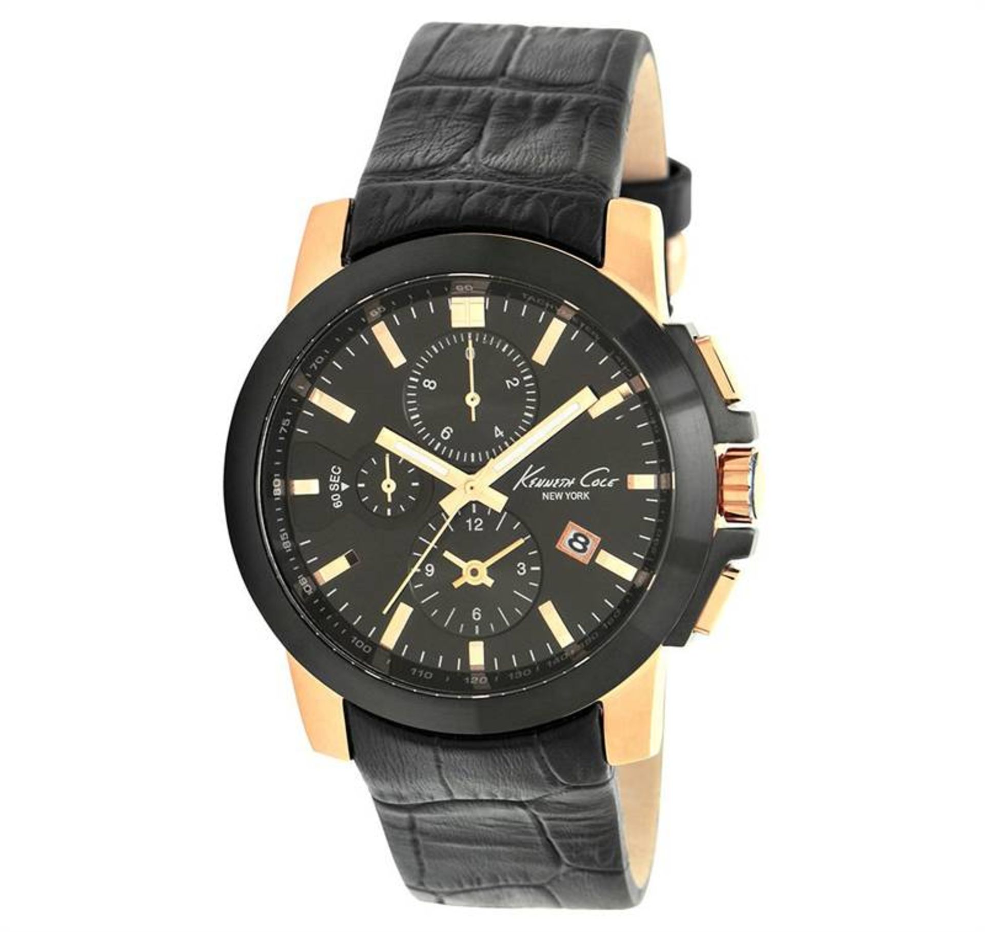 NEW & BOXED Kenneth Cole New York Men's KC1816 Watch. Sporty chronograph features in a package