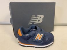 (NO VAT) 3 x NEW BOXED PAIRS OF NEW BALANCE VELCROW TRAINERS. SIZE INFANT 4 (68/16)