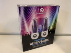 6 X BRAND NEW POWERFULL DANCING WATER SPEAKERS WITH COLOUR CHANGING LEDS (948/16)