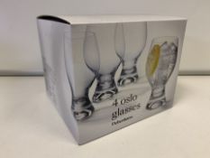6 X BRAND NEW PACKS OF 4 DEBENHAMS OSLO GLASSES 450ML RRP £20 (727/16)