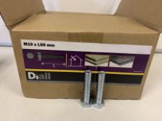 12 X BRAND NEW BOXES OF DIALL M10 X 50MM HEX BOLTS 4KG BOX (953/16)