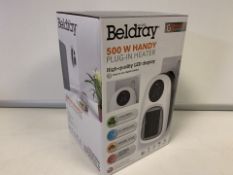 4 X BRAND NEW NELDRAY 500W HANDY PLUG IN HEATERS (105/16)