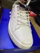 NEW & BOXED JACK & JONES WHITE TRAINERS SIZE EU 39 UK 6